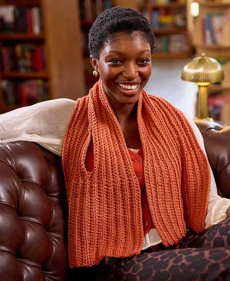 Orange Keyhole Scarf