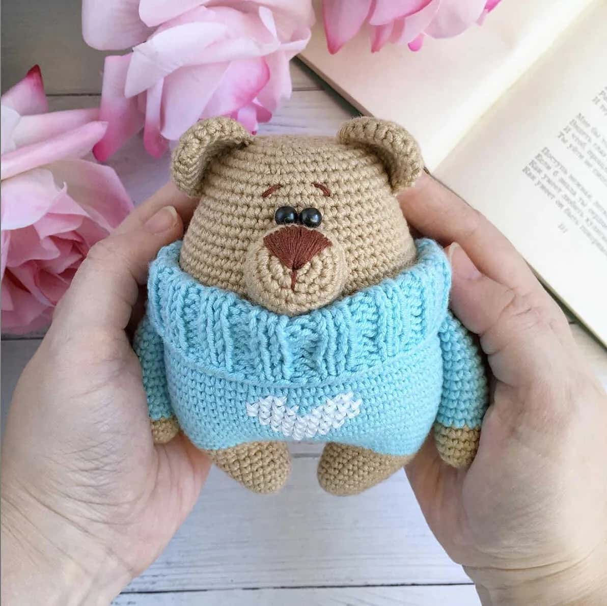 Alfred Bear with Amigurumi Sweater