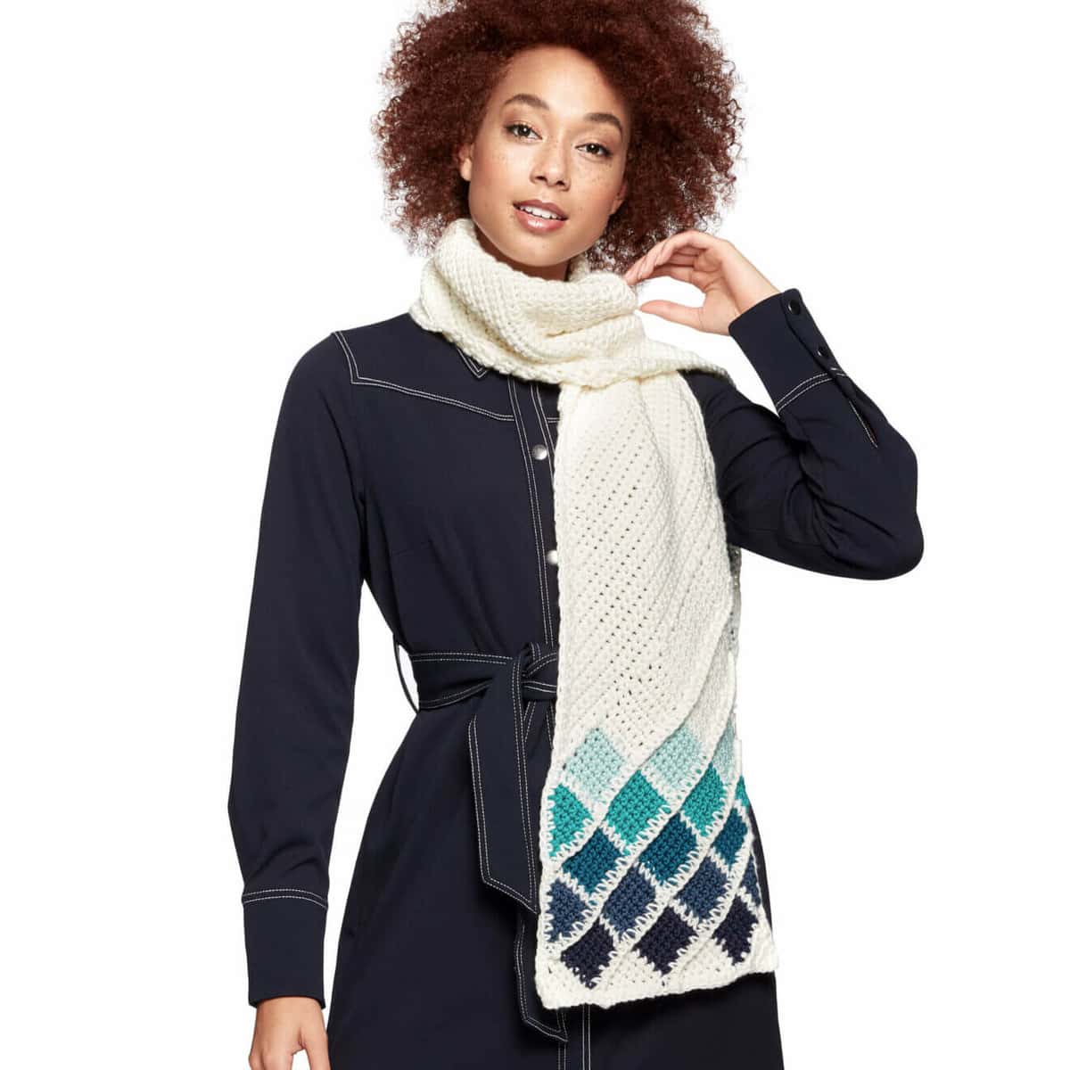 Harlequin Scarf Geometric Pattern thumb 1