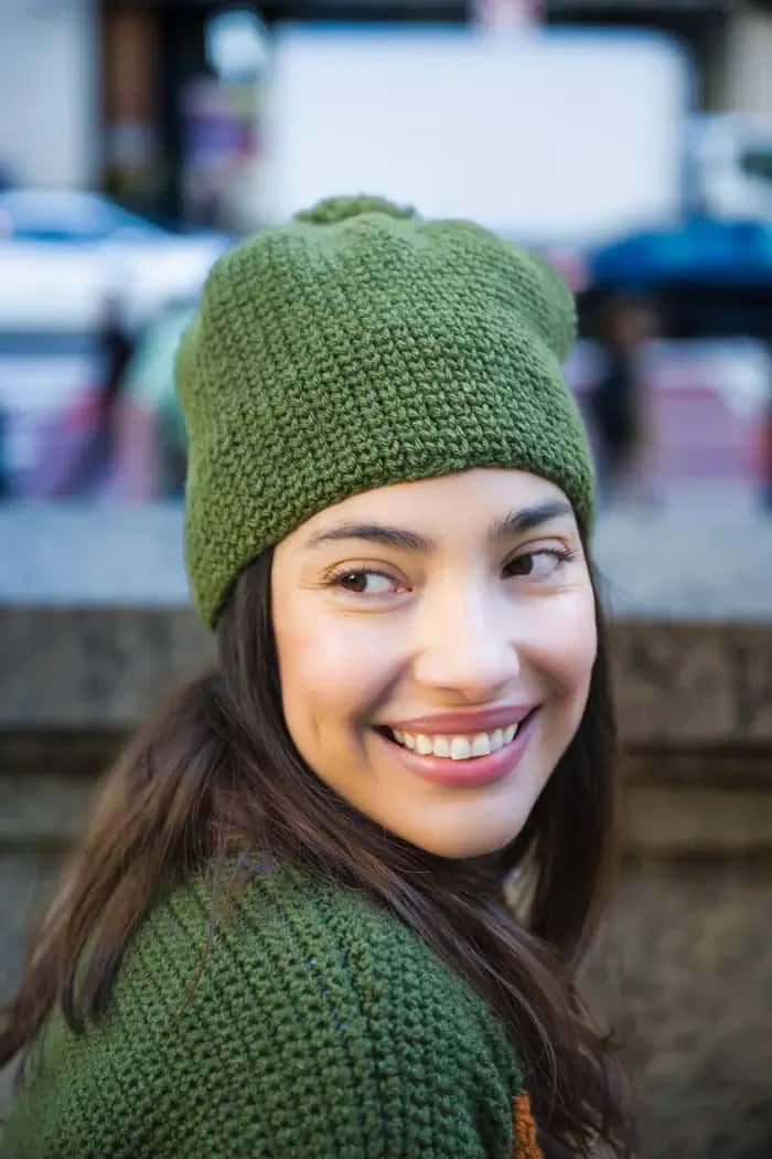 Emerald Waistcoat Stitch Beanie thumb 1