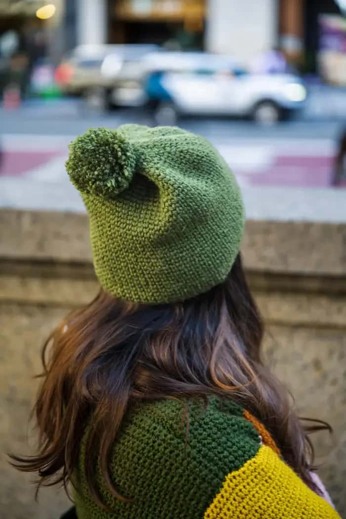 Emerald Waistcoat Stitch Beanie thumb 2