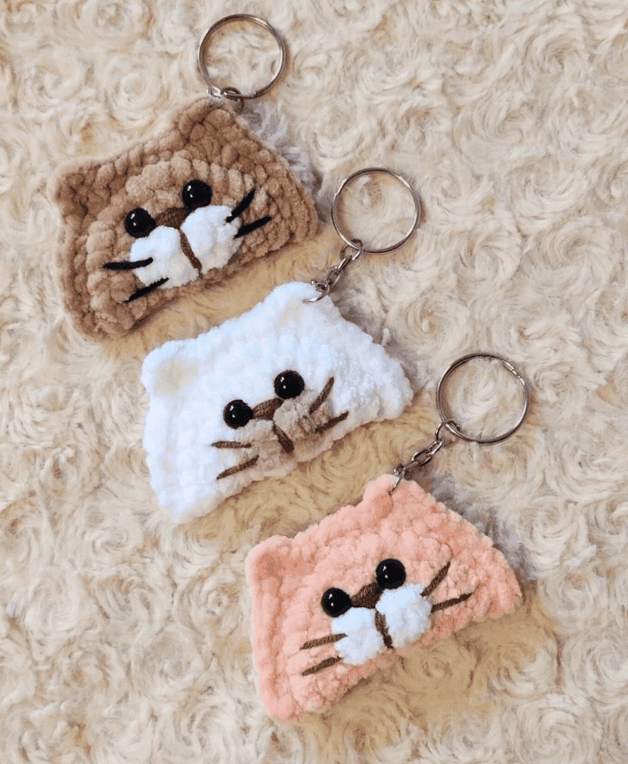 Mini Plush Kitty Keychain