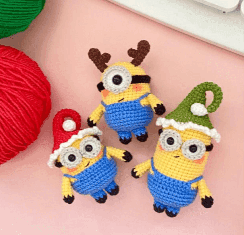 Christmas Minion Keychains