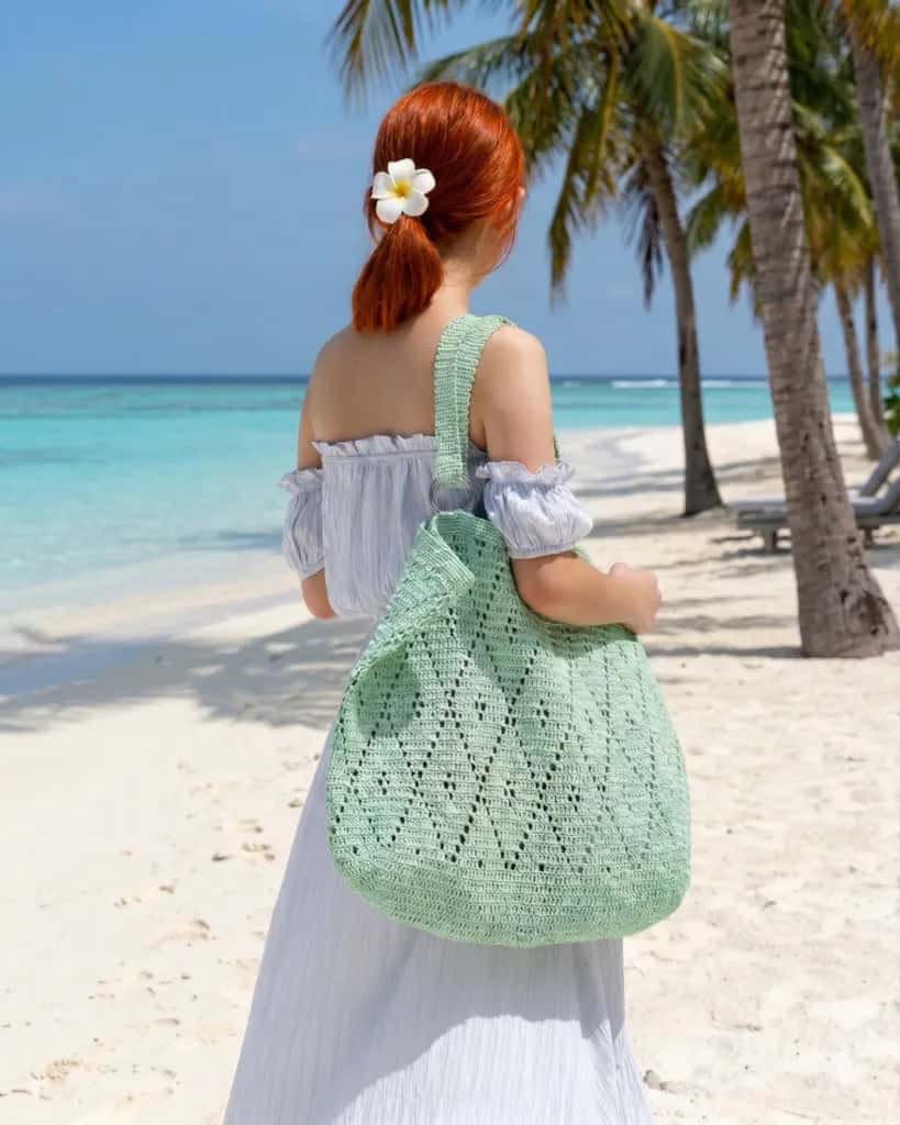 Crochet Diamond XXL Tote Bag thumb 1