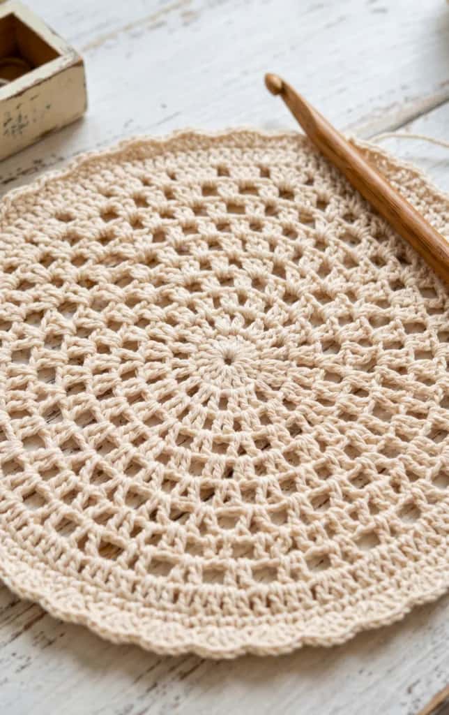 Round Mesh Stitch Beach Bag Crochet Pattern