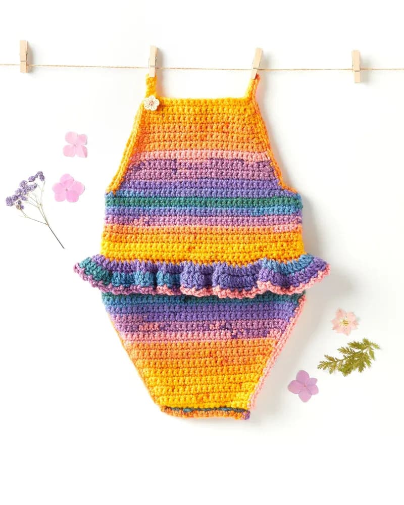 Baby Ruffle Romper in Crochet