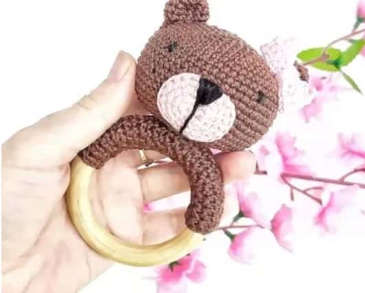 Teddy Bear Amigurumi Rattle