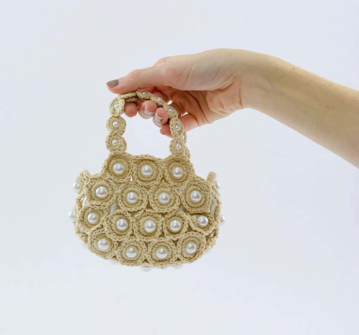 Pearl Crochet Motif Bag
