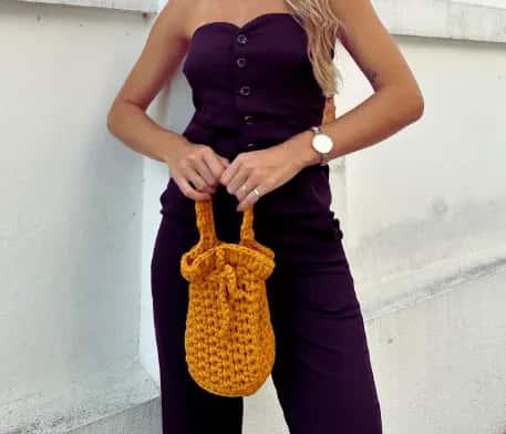 Adela Minimalist Crochet Mini Pouch